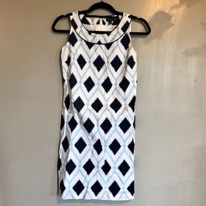 Talbots | Women’s Petite Ikat Dress | White